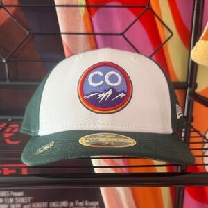 New Era White and Green CO Logo Cap